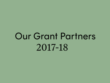 Our Grant Partners 2017–2018